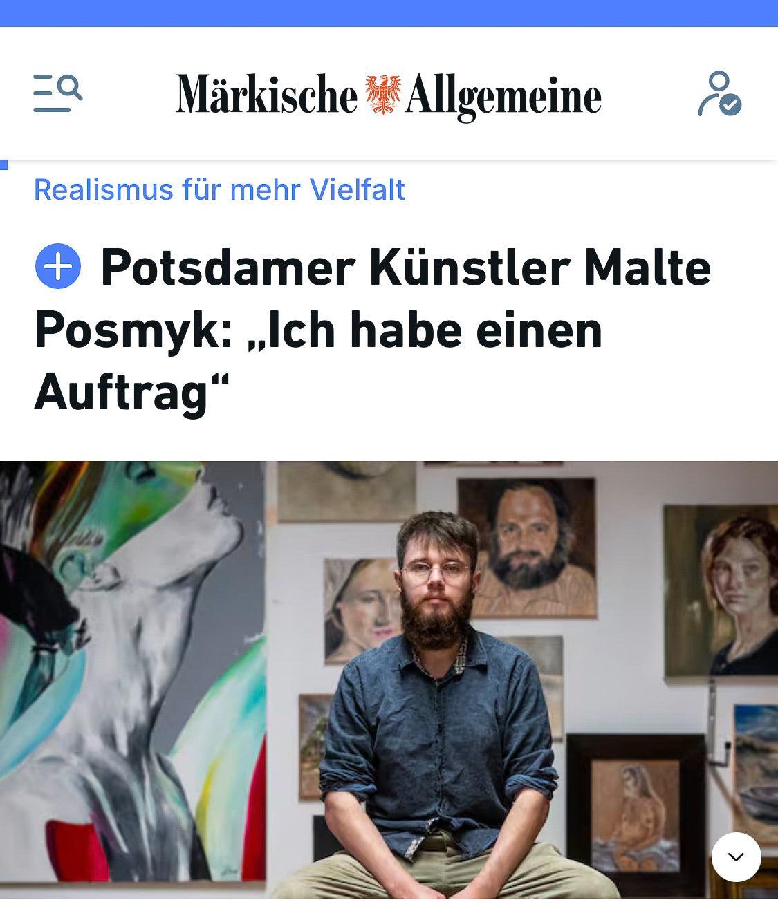 Presseartikel Malte Posmyk - MAZ vom 16.09.2024