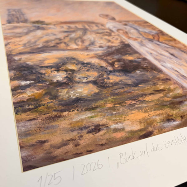 Limitierter Kunstdruck „Blick auf das zerstörte Potsdam“