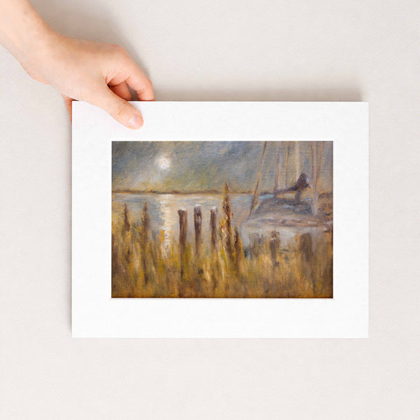 Limitierter Kunstdruck "Mondnacht im Hafen"