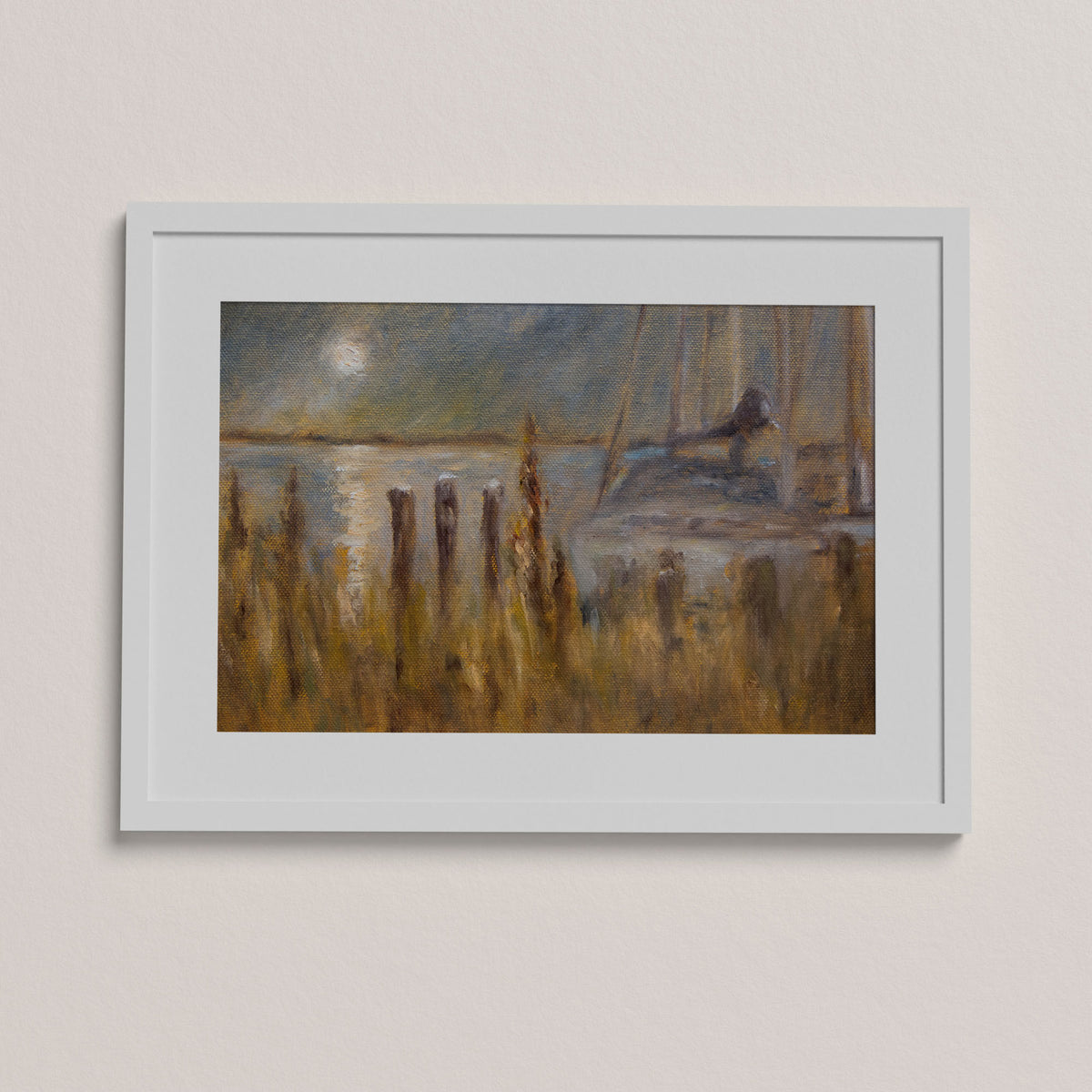 Limitierter Kunstdruck „Mondnacht am Seglerhafen“