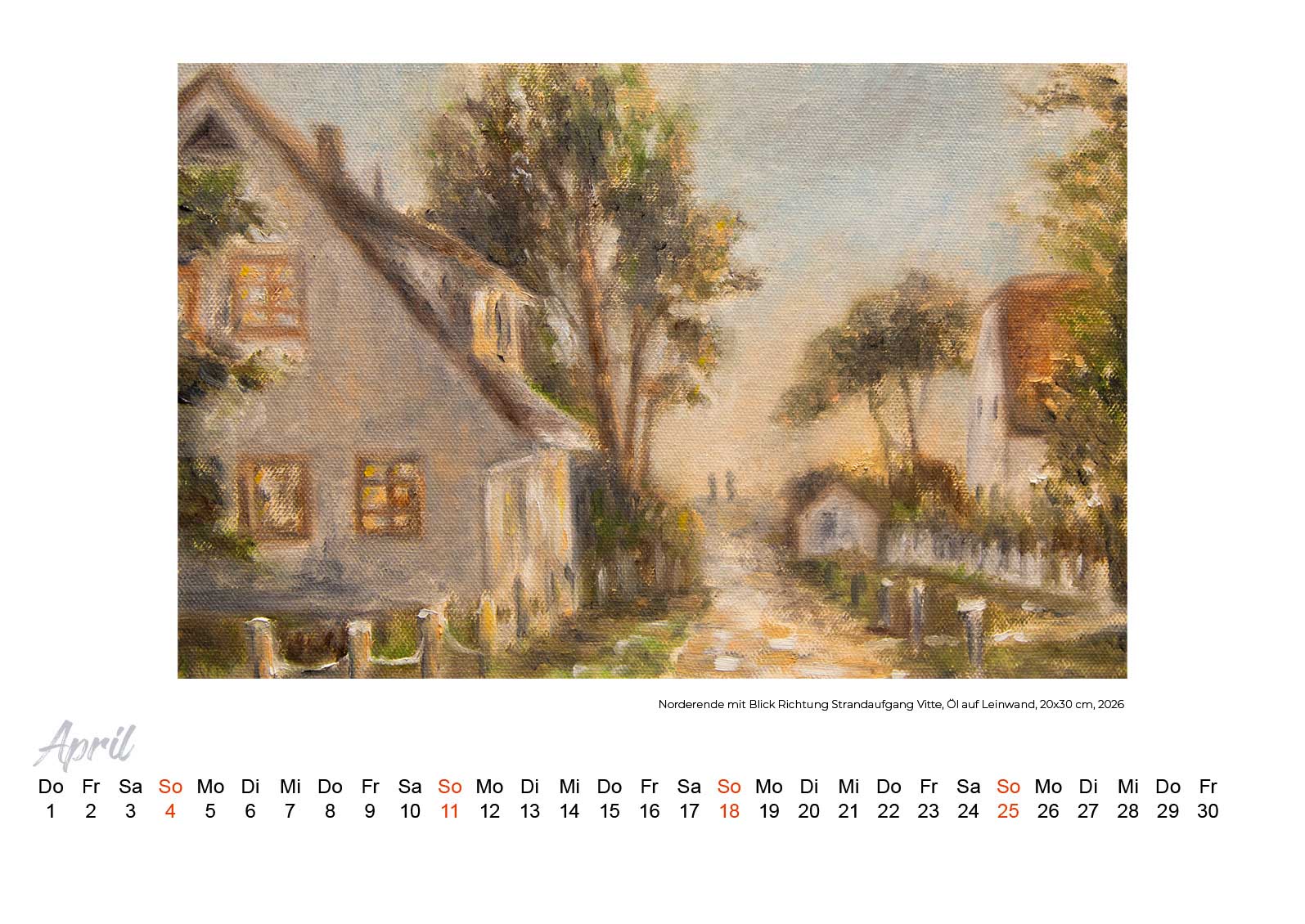 Kunstkalender Hiddensee 2027