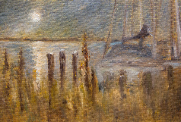 Limitierter Kunstdruck "Mondnacht im Hafen"