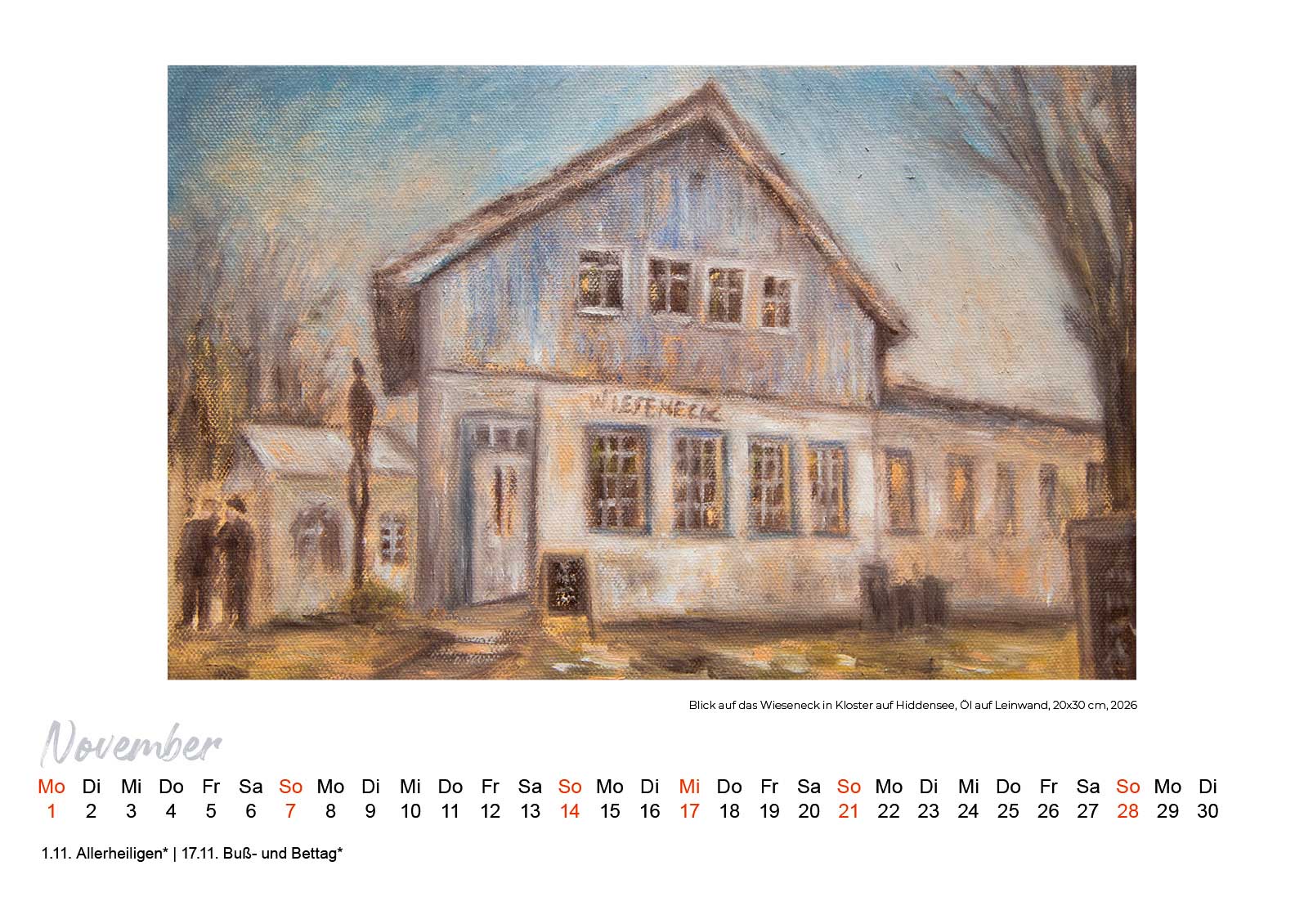 Kunstkalender Hiddensee 2027