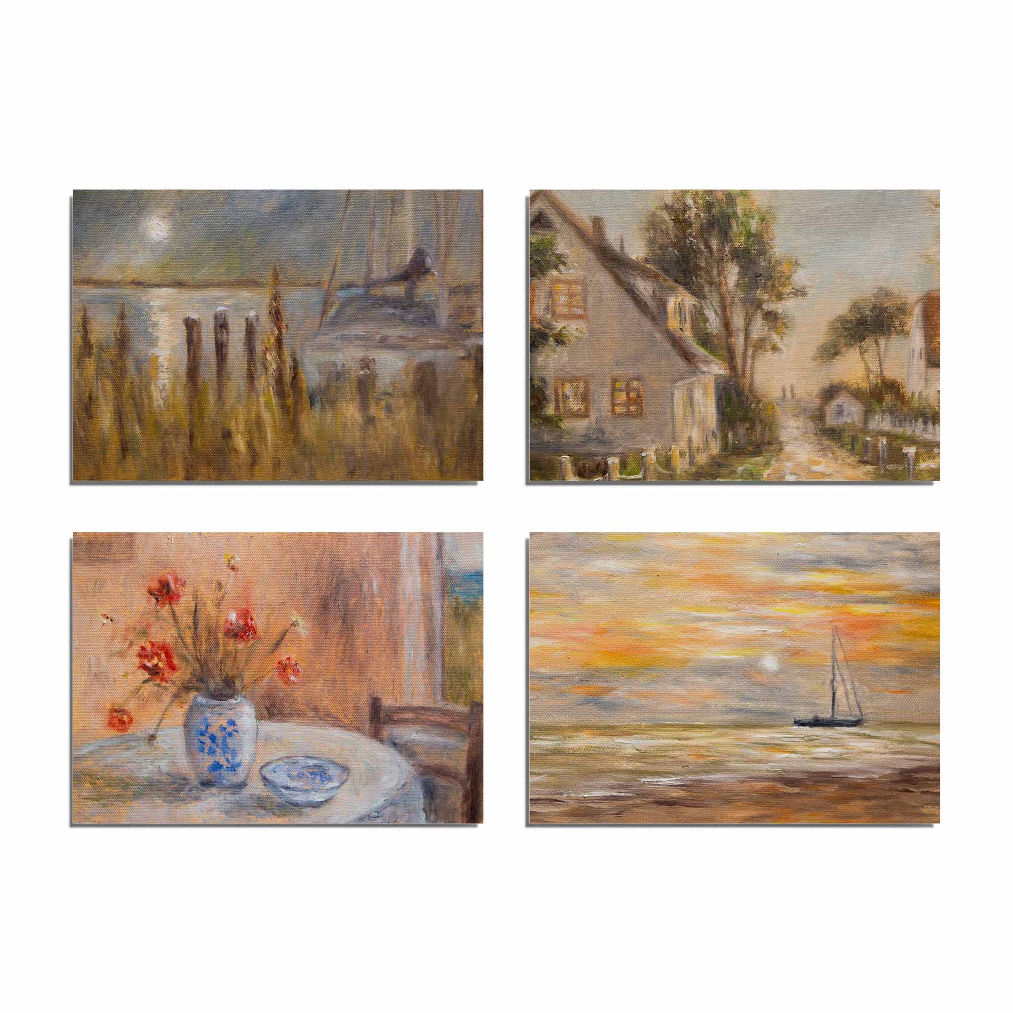 12er Postkarten-Set | Malerei Ostsee & Hiddensee
