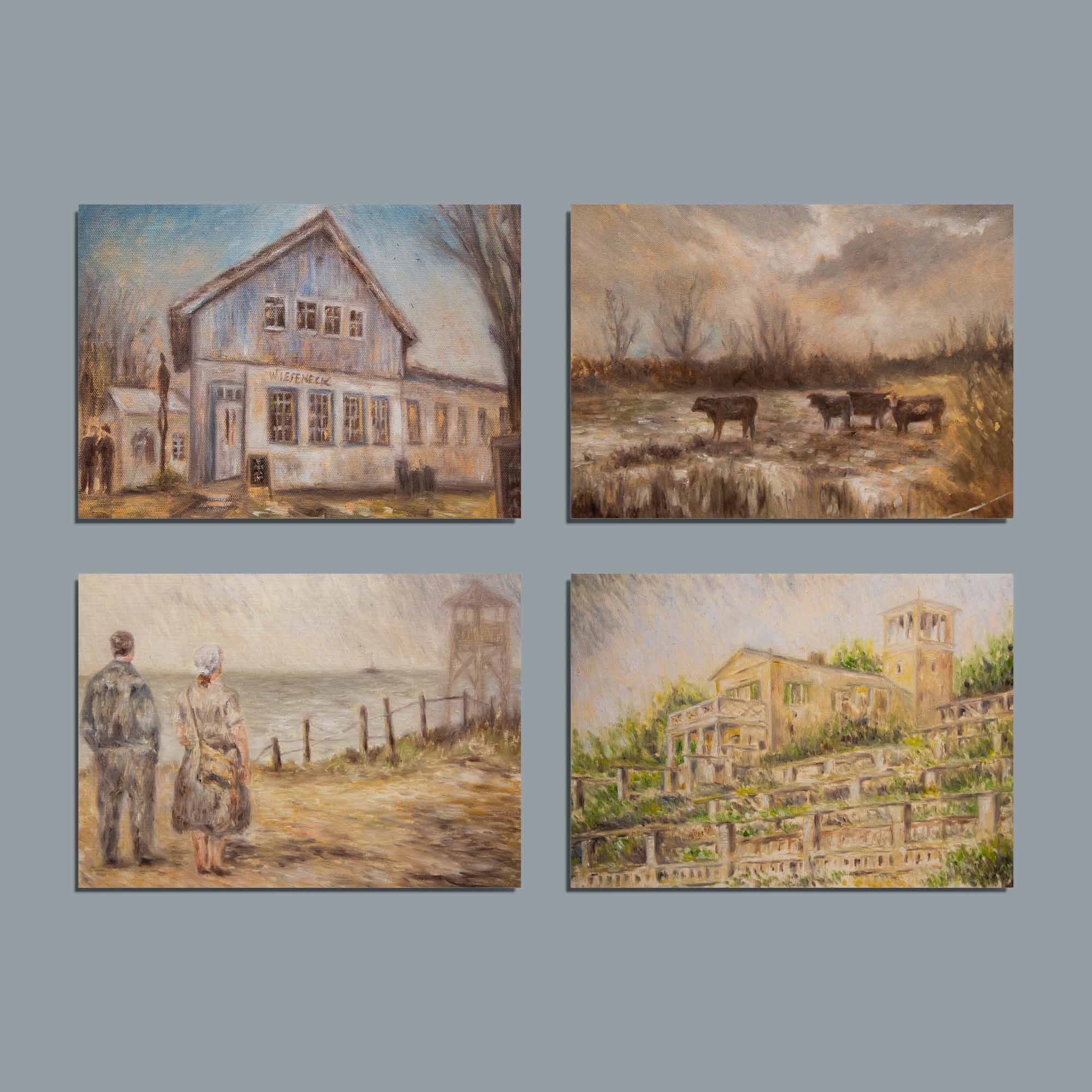 12er Postkarten-Set | Malerei Ostsee & Hiddensee