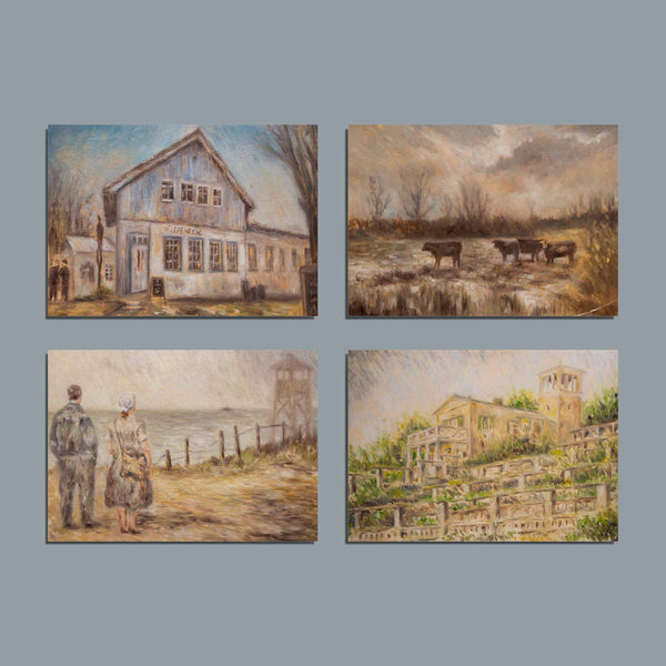 12er Postkarten-Set | Malerei Ostsee & Hiddensee