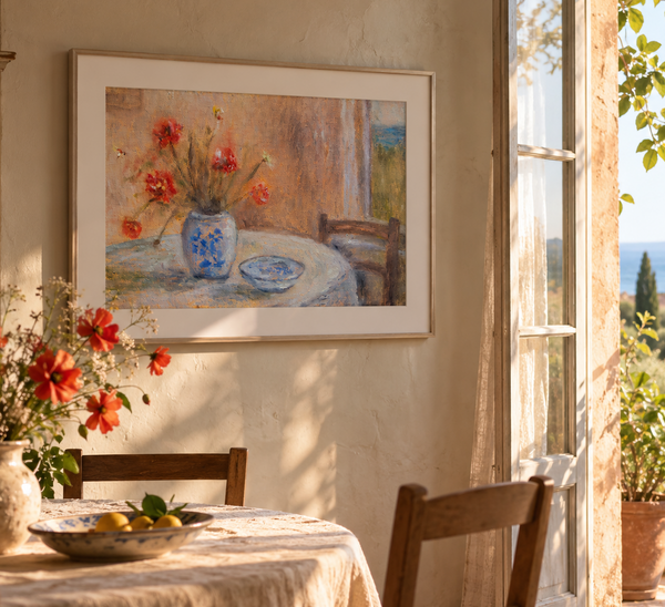 Limitierter Kunstdruck „Ostsee-Stillleben mit Mohn“