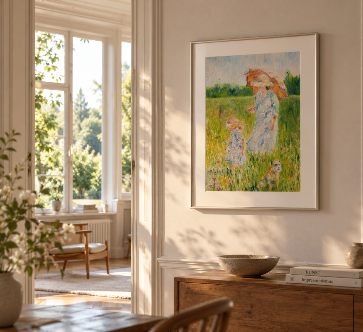 Limitierter Kunstdruck „Familie in der Heide“