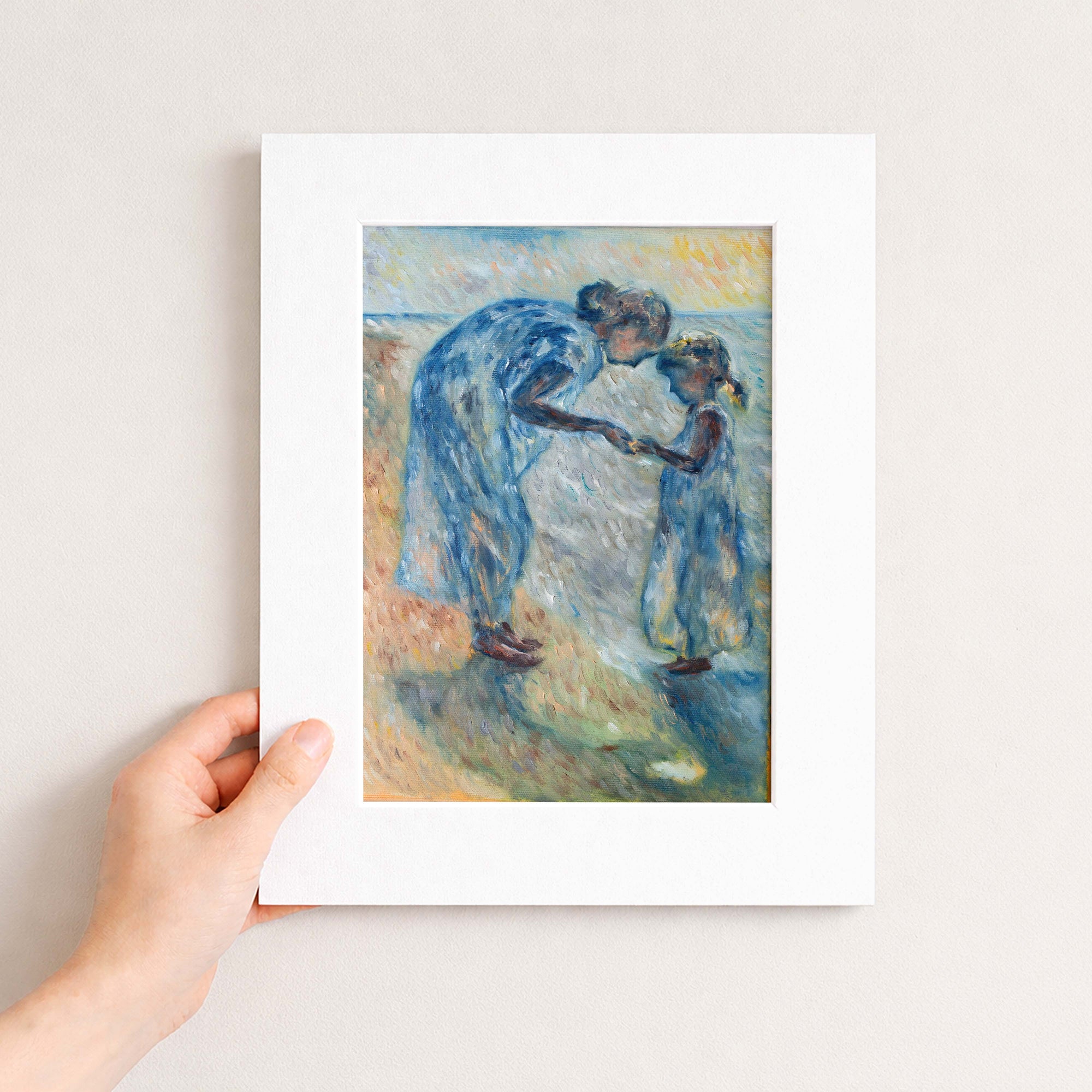 Limitierter Kunstdruck "Mutter und Tochter am Ostseestrand"