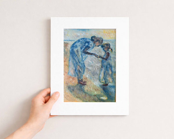 Limitierter Kunstdruck "Mutter und Tochter am Ostseestrand"