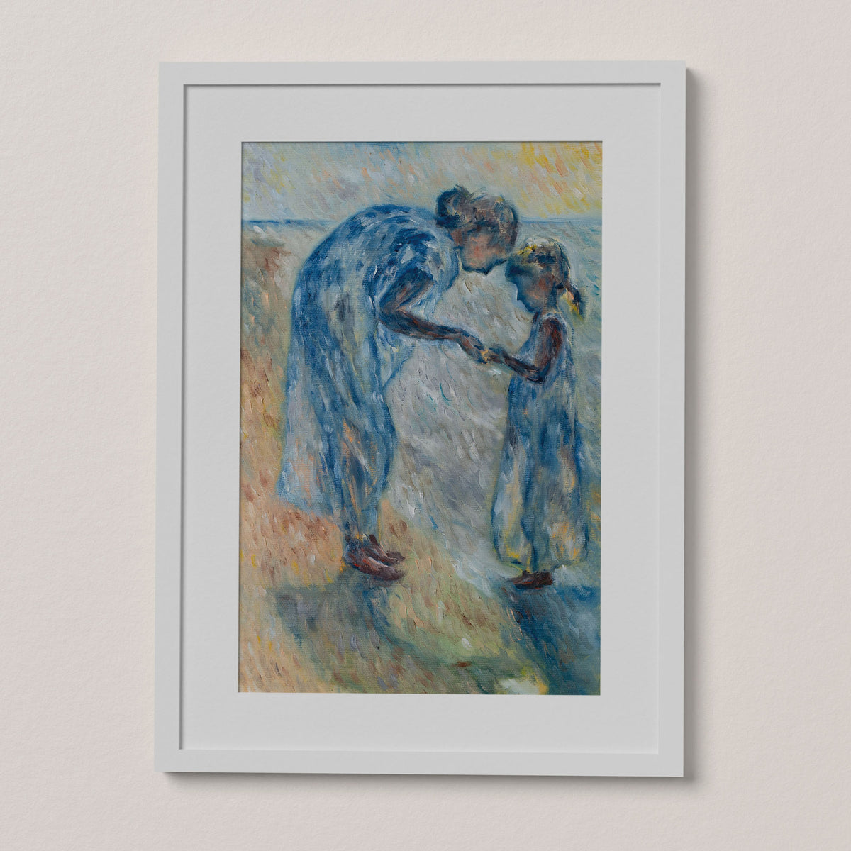 Limitierter Kunstdruck "Mutter und Tochter am Ostseestrand"