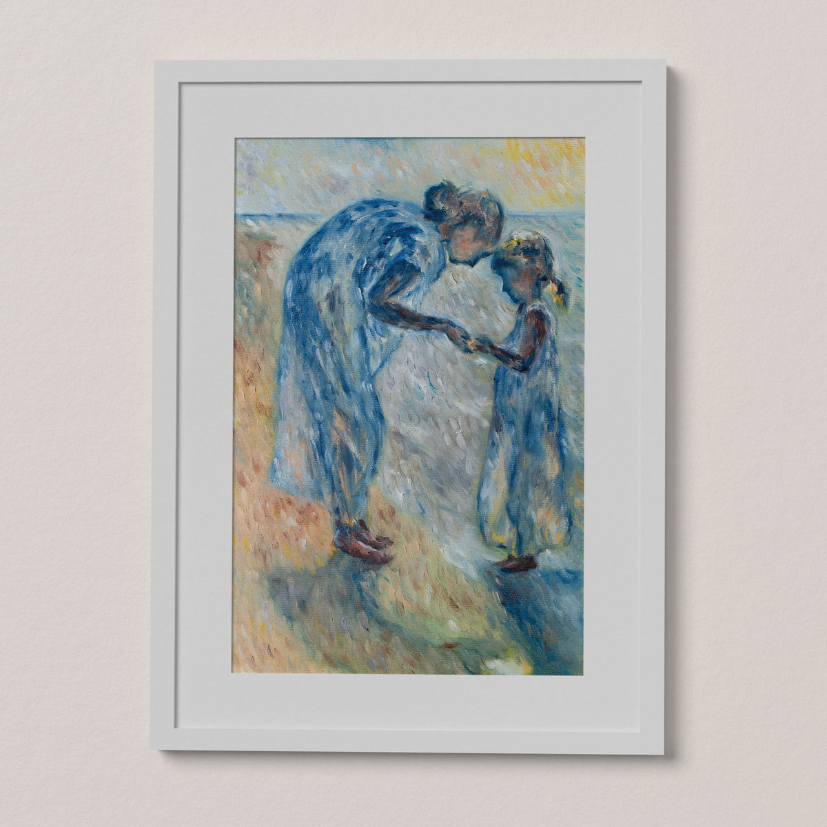 Limitierter Kunstdruck "Mutter und Tochter am Ostseestrand"